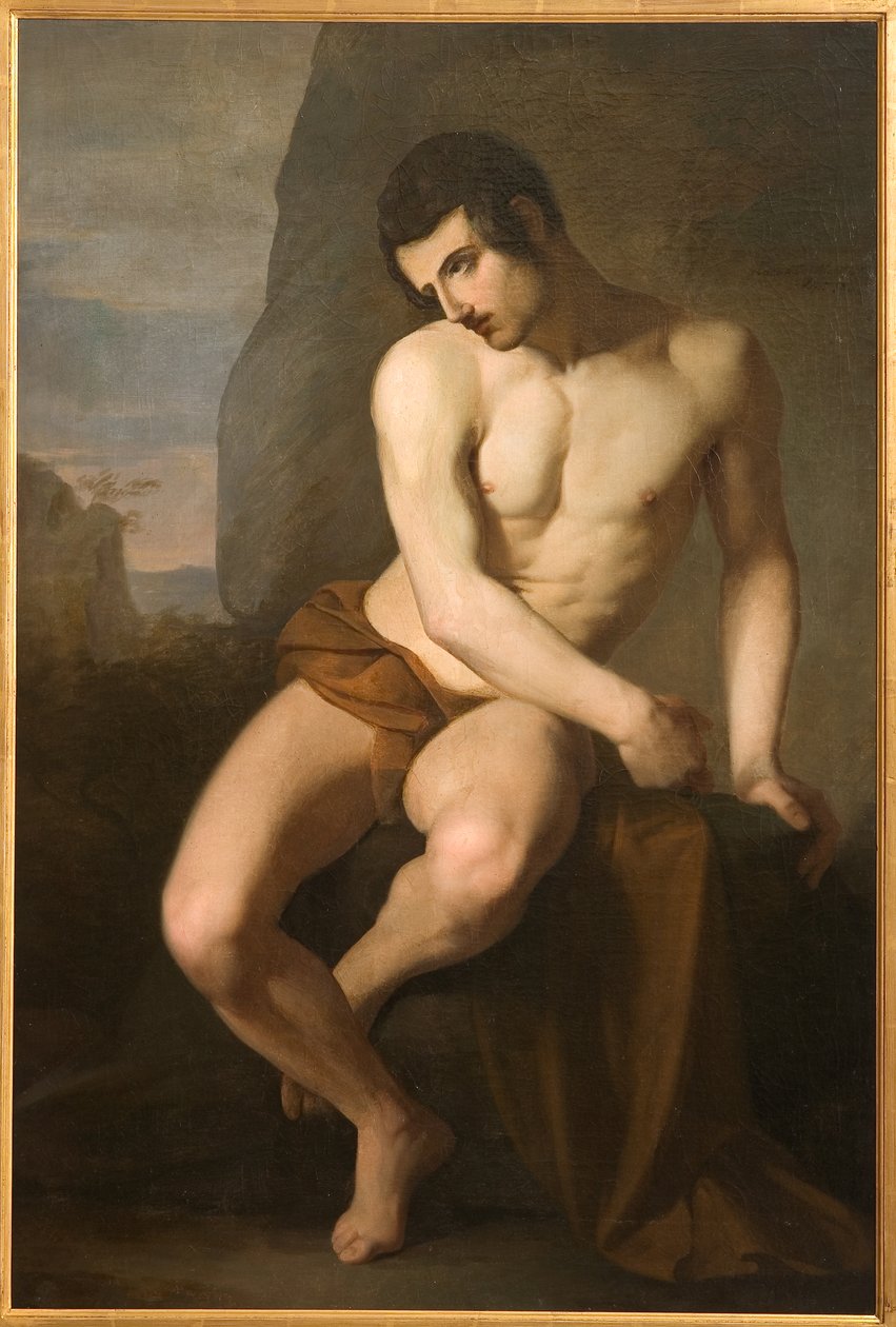 Férfi akt (Prometheus) (olaj, vászon) alkotó: Adeodato Malatesta or Malatesti