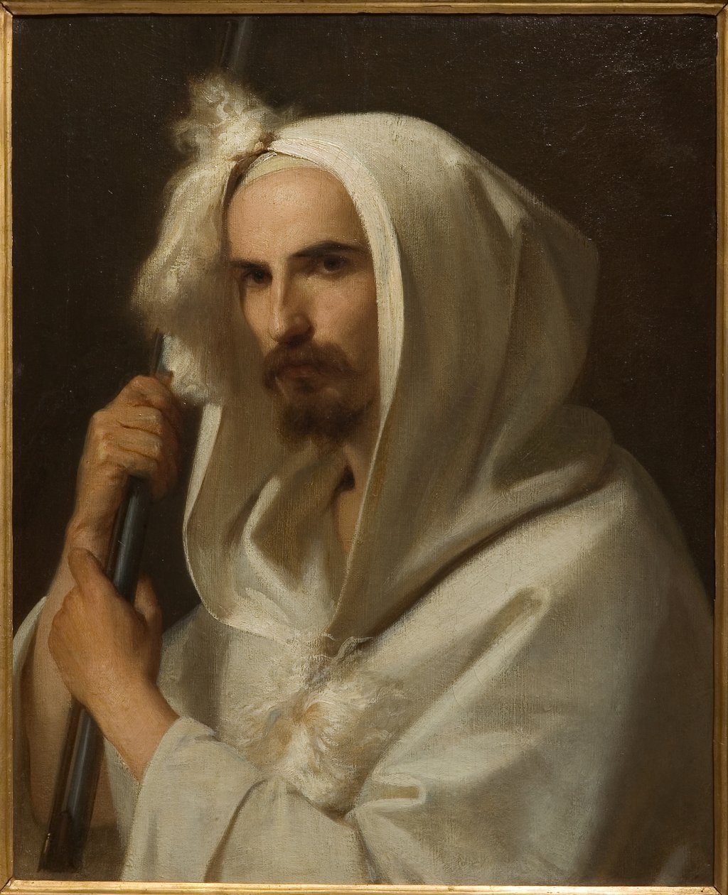 Egy arab portréja puskával és barracanoval 1849 (olaj, vászon) alkotó: Adeodato Malatesta or Malatesti