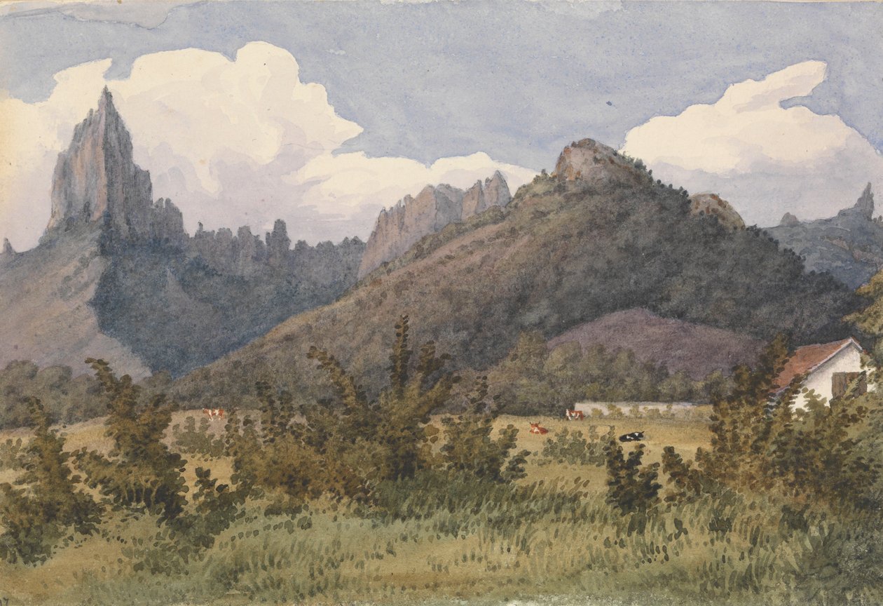 "Eimeóban [Moorea, Társadalmi Szigetek], 1849. augusztus 27. alkotó: Admiral Sir Edward Gennys Fanshawe