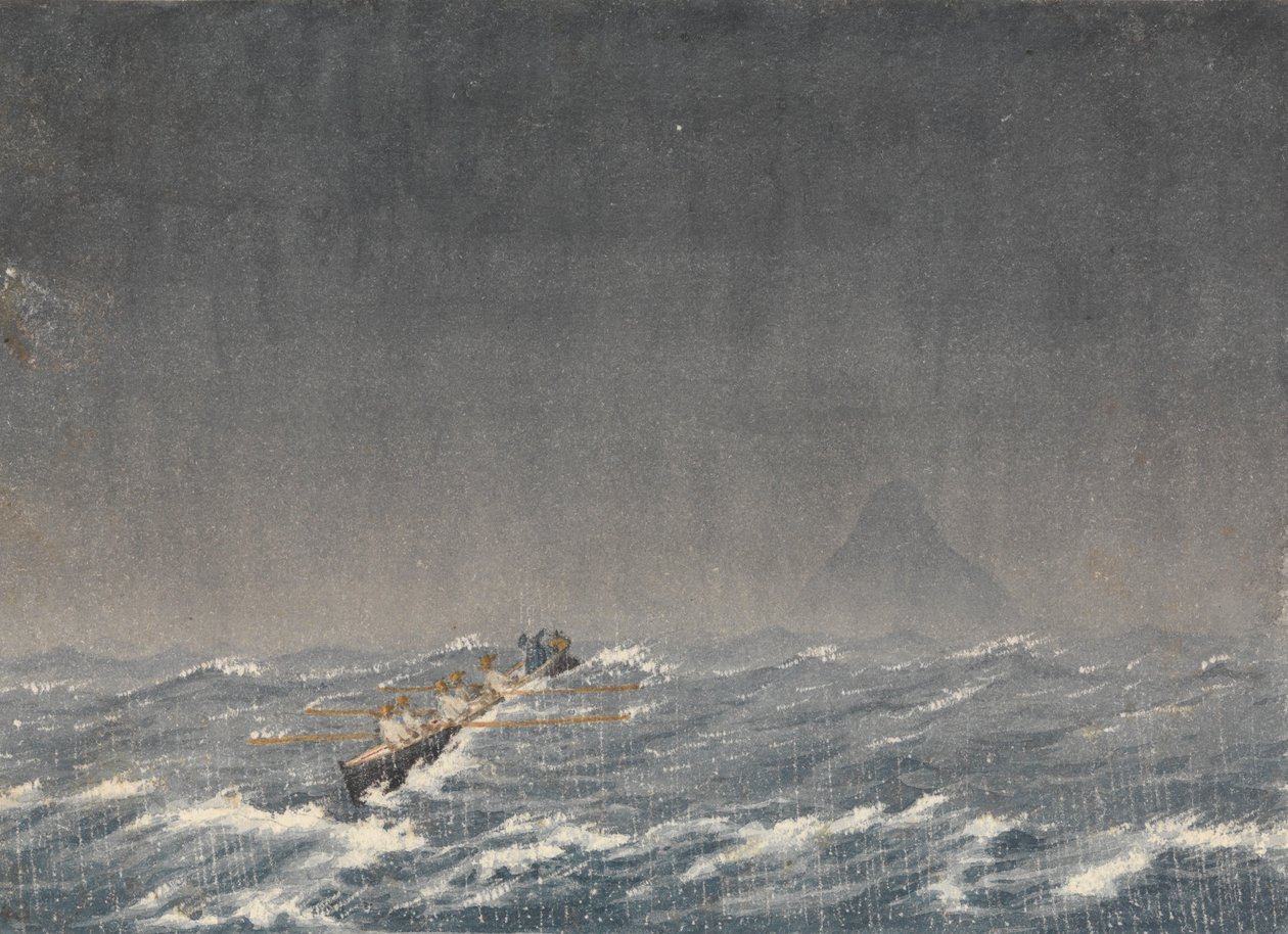 Külső horgonyzás viharban, Mazatlan [Mexikó], 1850. augusztus 22., 8 óra. ... "Kérdés, merre van az út a hajóhoz alkotó: Admiral Sir Edward Gennys Fanshawe
