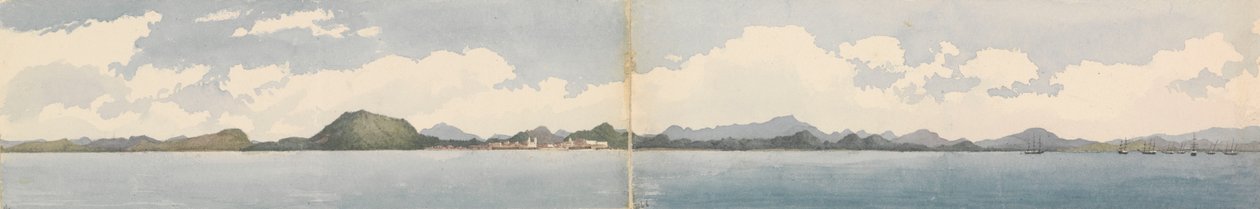 Panama, 1850 március (akvarell) alkotó: Admiral Sir Edward Gennys Fanshawe