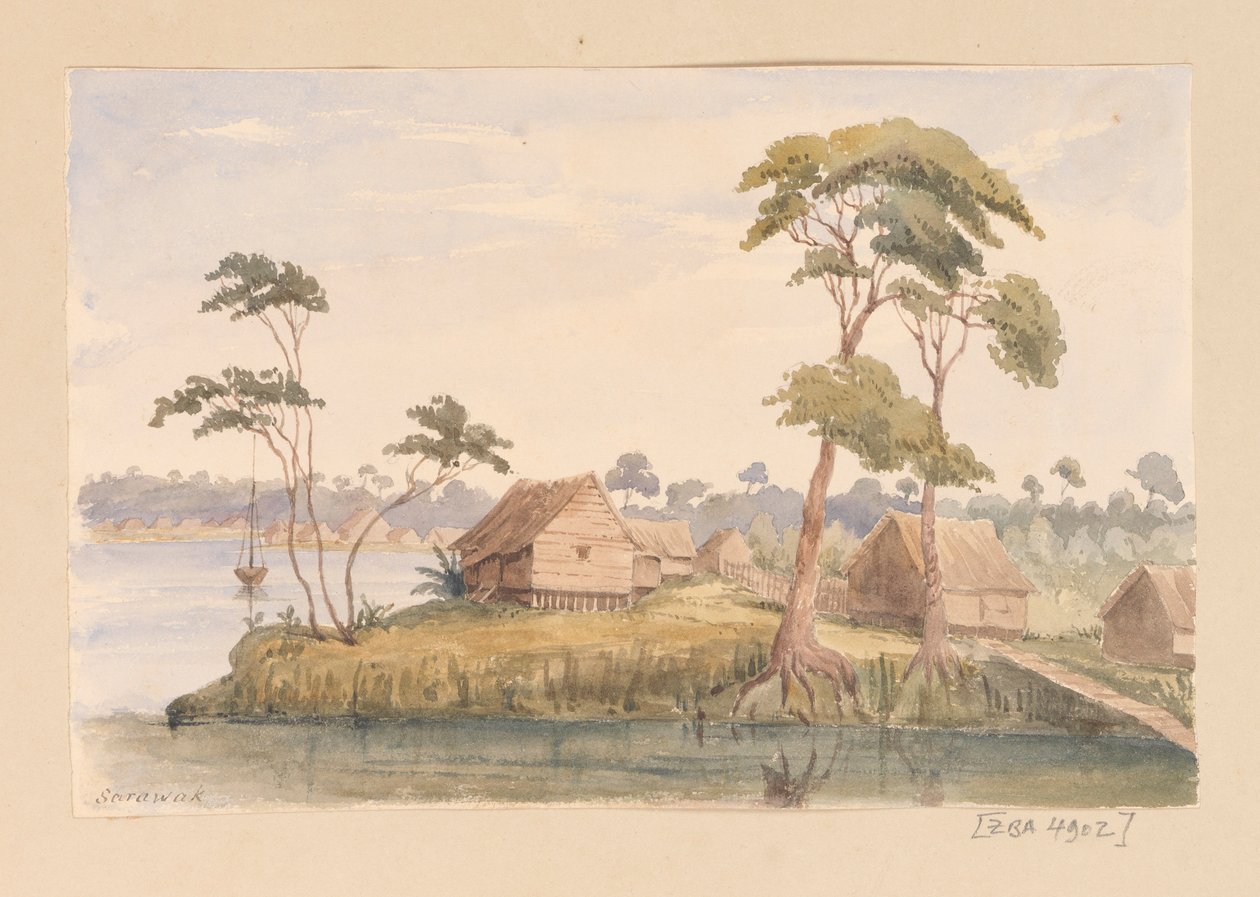 Sarawak a nyugat-indiai, észak-amerikai és borneói albumból alkotó: Admiral Sir Edward Gennys Fanshawe