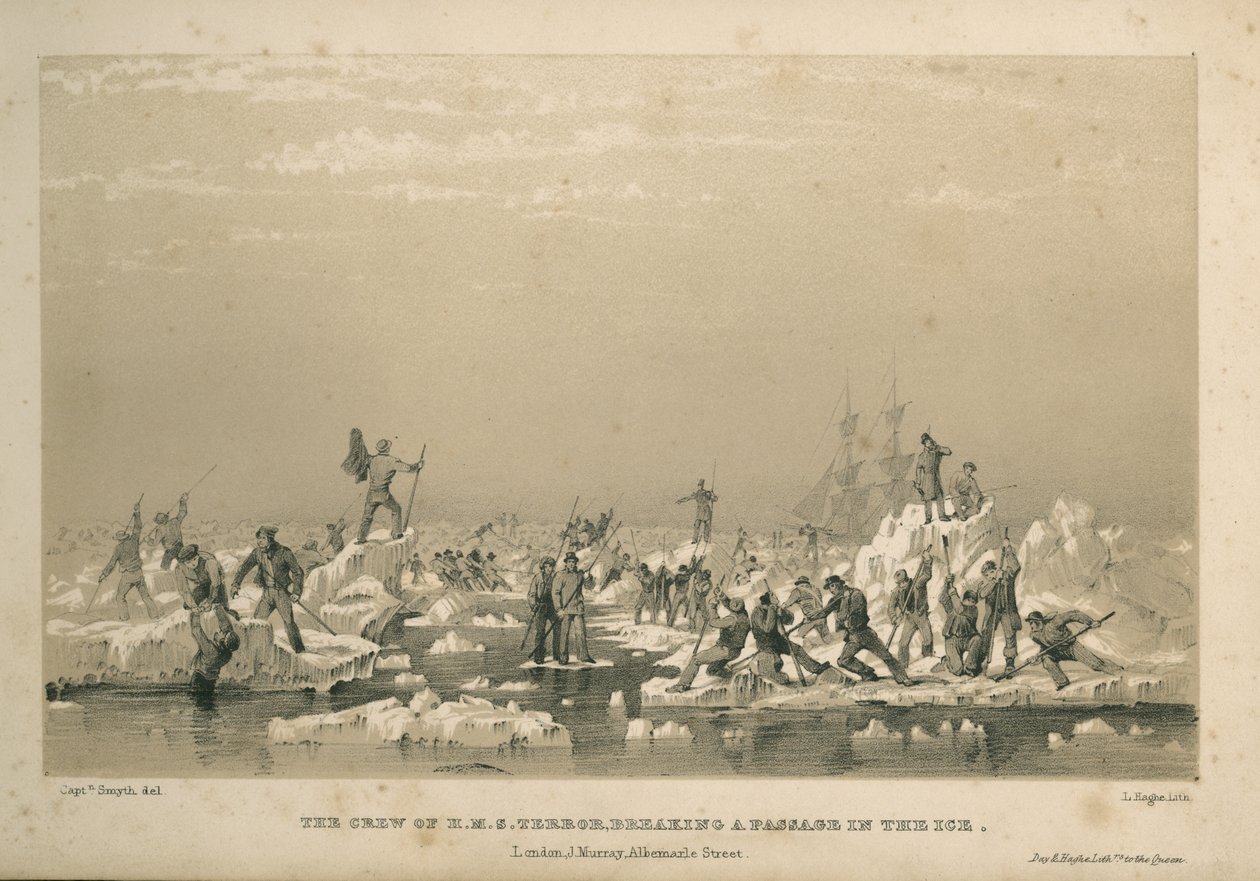 A H.M.S. legénysége Terror, áttörés a jégen alkotó: Admiral William Henry Smyth