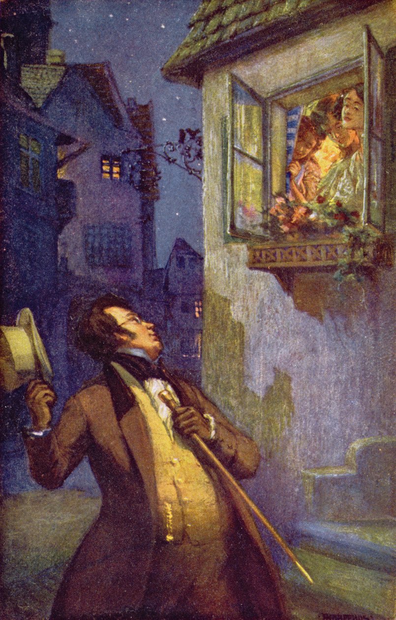 A három Tschoell nővért üdvözlő Franz Peter Schubert (1796-1828) bécsi képeslap, 1910 körül alkotó: Adolf Karpellus