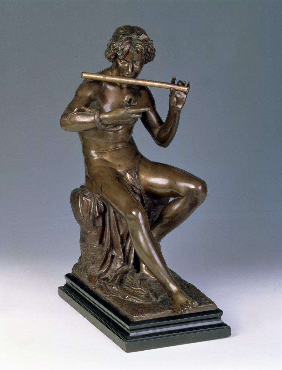 Pan, 1880 körül (bronz, kő talapzaton) alkotó: Adolf Martial Thabard
