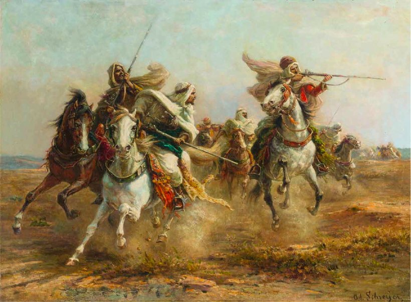 Beduinok céloznak alkotó: Adolf Schreyer