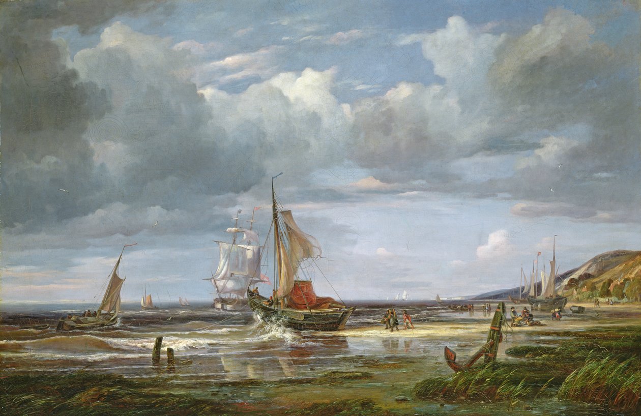 Az Elba Blankenesénél, 1844 alkotó: Adolf Vollmer