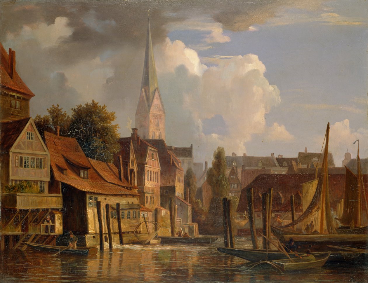 A Kleine Alster 1842-ben, 1842-ben alkotó: Adolf Vollmer