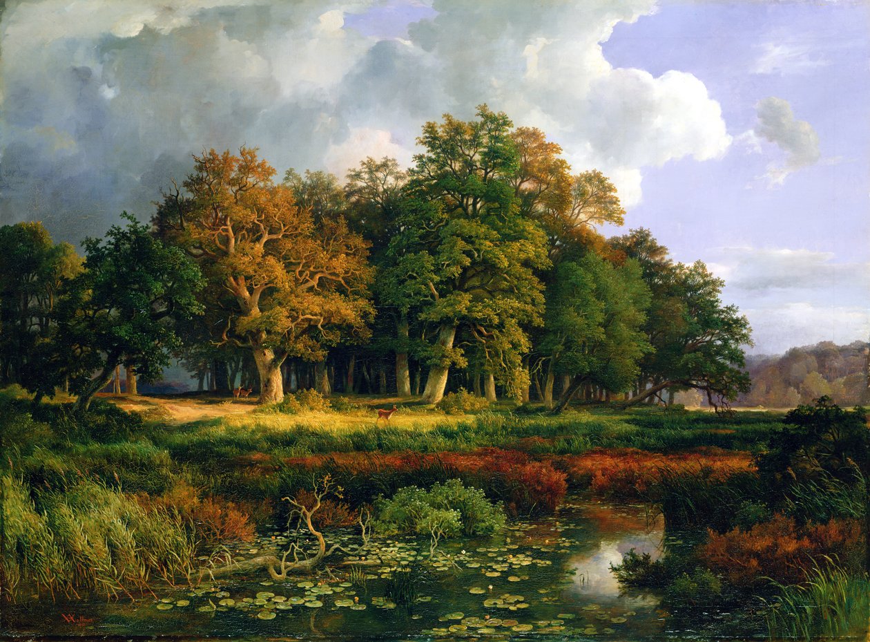A Stangenmuhlengrund Sachsenwaldban, 1852 alkotó: Adolf Vollmer