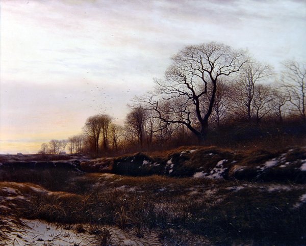 Egy téli nap alkotó: Adolf Alfred Larsen