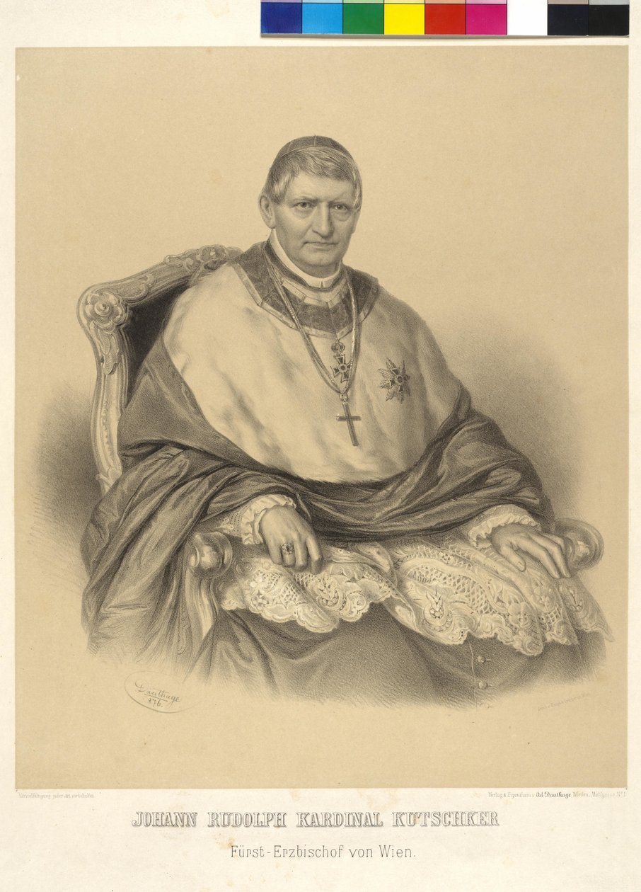Johann Rudolf bíboros Kutschker bécsi herceg érsek alkotó: Adolf Dauthage