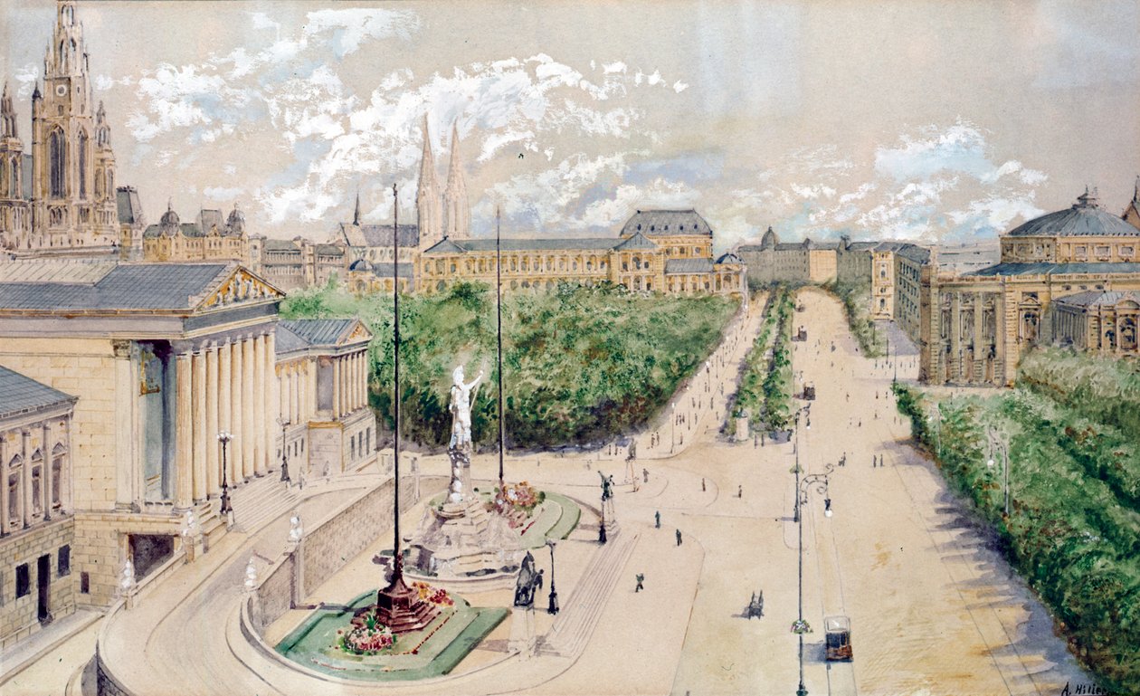 A bécsi parlament és a Ringstrasse Adolf Hitler által alkotó: Adolf Hitler