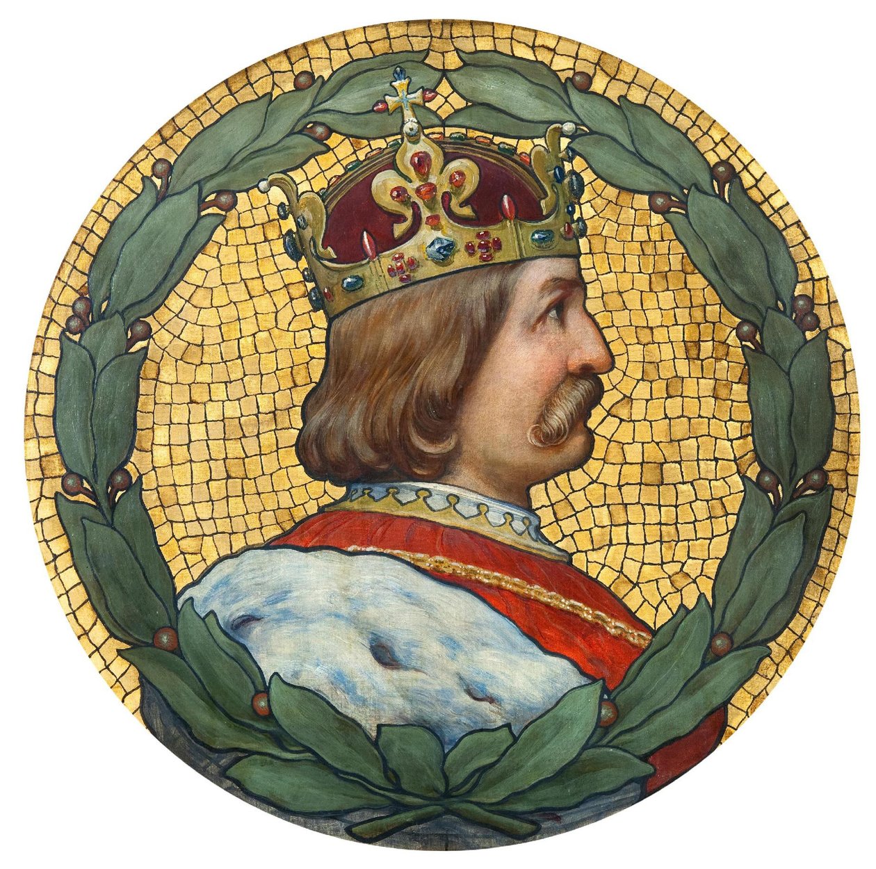 Podebrady György, 1900 alkotó: Adolf Liebscher