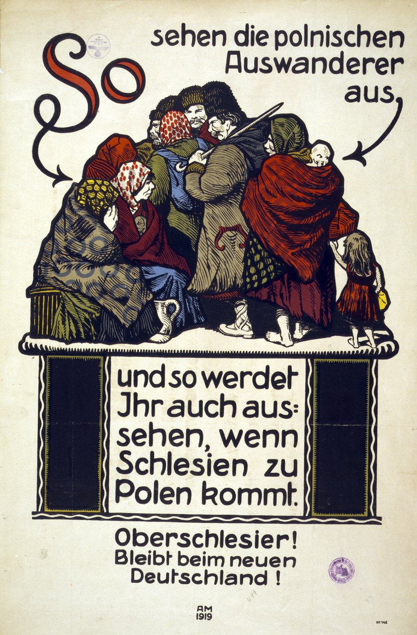 Német lengyelellenes plakát alkotó: Adolf Munzer