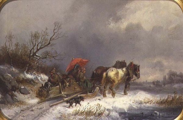 Szánkó télen alkotó: Adolf Schmidt