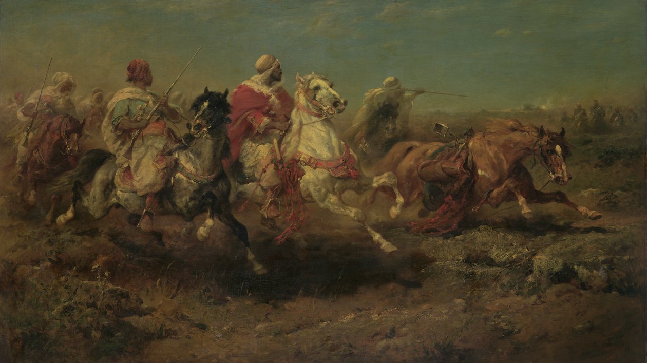 The Attack (olaj, vászon) alkotó: Adolf Schreiyer