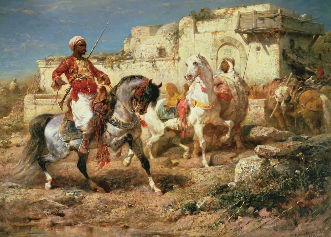 Arab lovasok alkotó: Adolf Schreyer