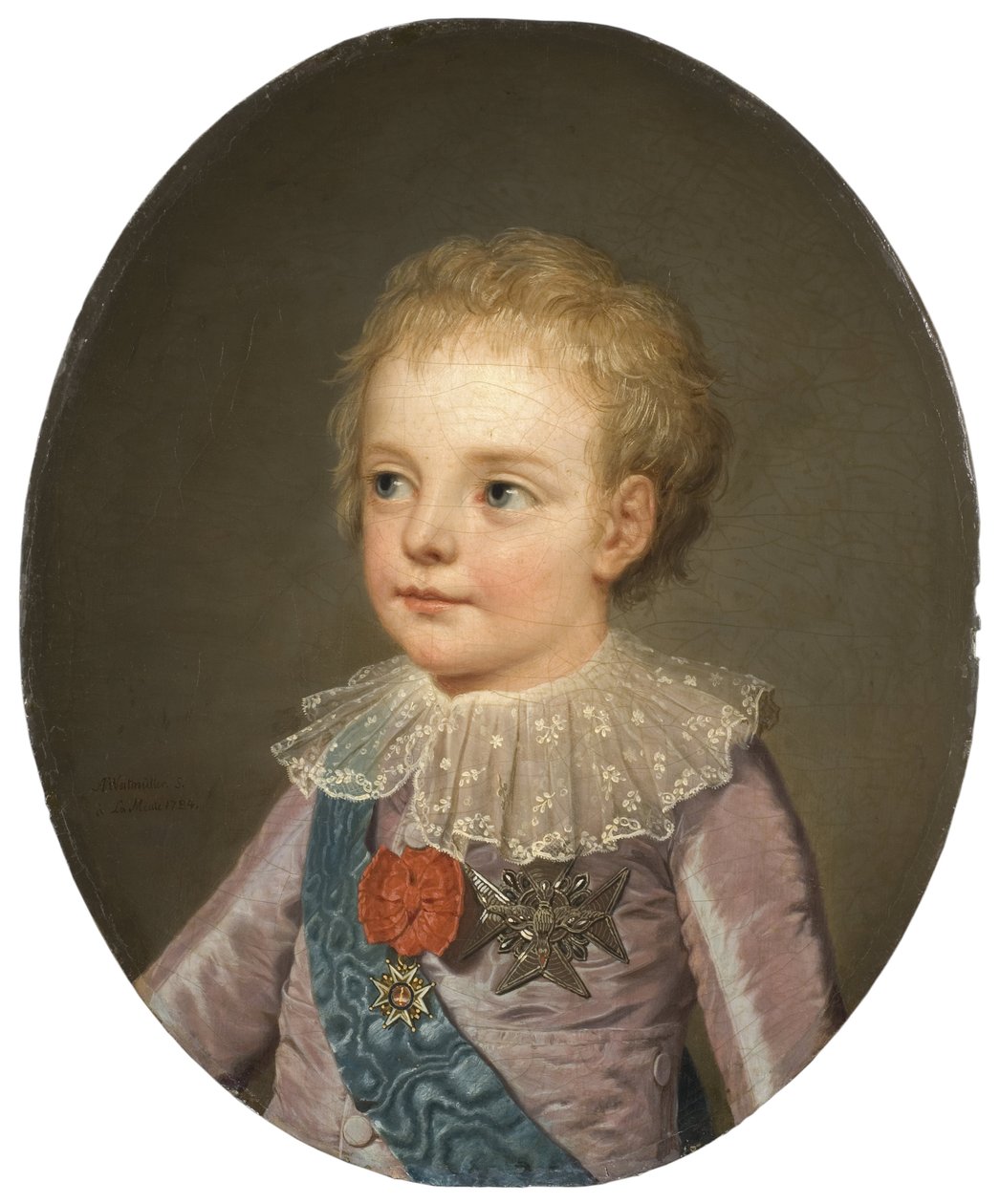 Louis Joseph Xavier Francois de Bourbon (1781-1789), Dauphin, Franciaország, Wertmueller, Adolf Ulrich (1751-1811). Olajfestmény alkotó: Adolf Ulrich Wertmuller