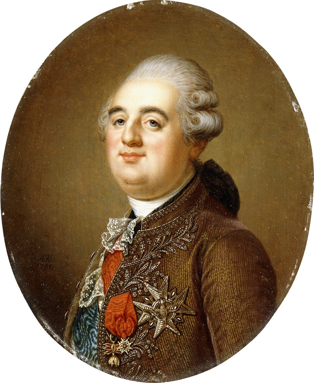 XVI. Lajos francia király portréja, mellhosszúság, 1787 alkotó: Adolf Ulrich Wertmuller
