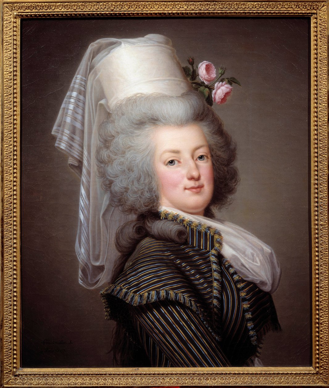 Marie Antoinette de Lorraine-Habsburg, francia királynő (1755-1793) portréja Amazonas ruhában - A svéd Adolf Ulrich Wertmuller (1751 - 1811) festménye alkotó: Adolf Ulrich Wertmuller