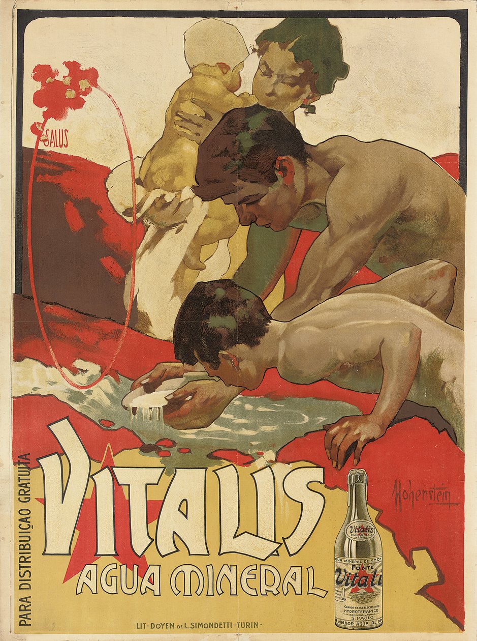 A "Vitalis" ásványvíz reklámplakátja, 1895 alkotó: Adolfo Hohenstein