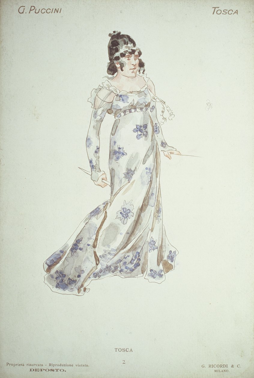 Giacomo Puccini (1858-1954) „Tosca” jelmezterve alkotó: Adolfo Hohenstein