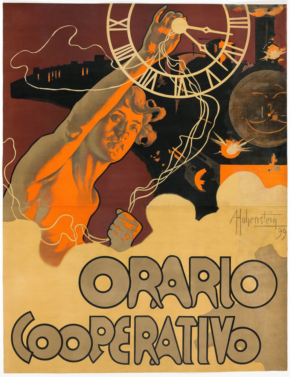 Szövetkezeti órák, 1899. alkotó: Adolfo Hohenstein