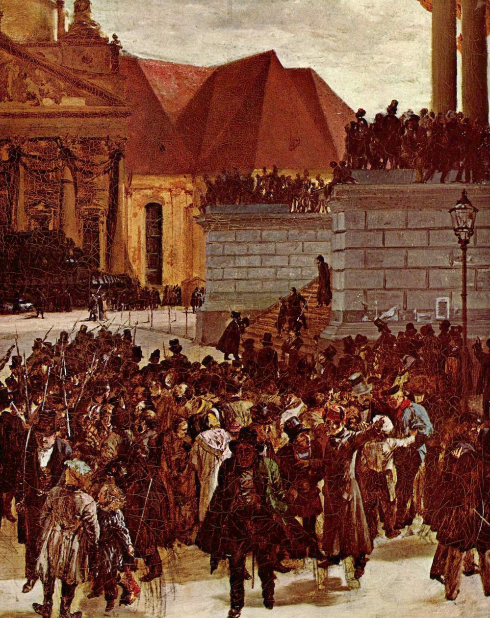 Elhelyezés a márciusban elhunytak közül alkotó: Adolph Menzel