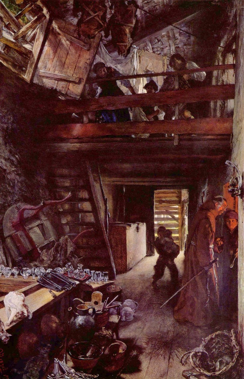 Konyha Hofgasteinben alkotó: Adolph Menzel