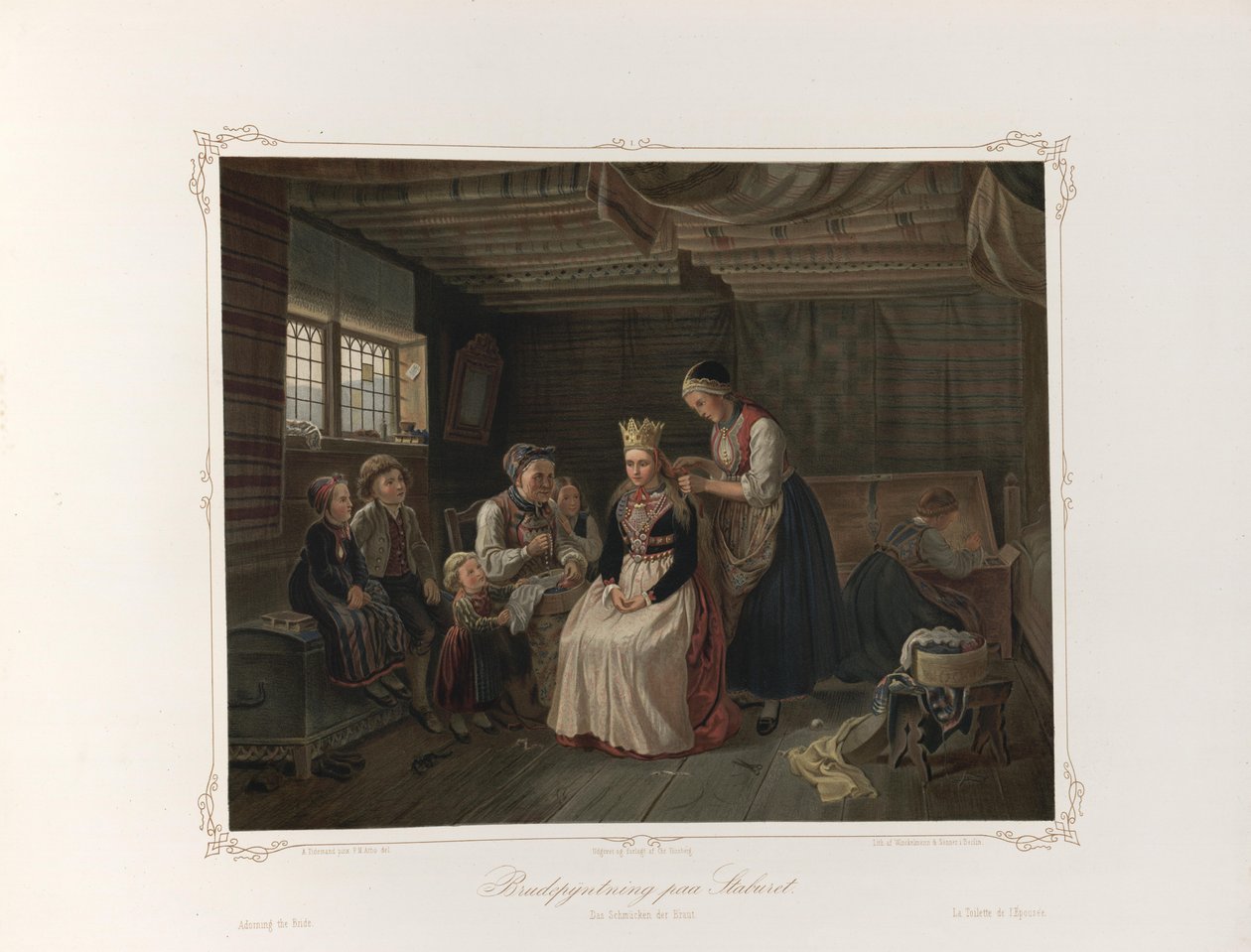 Az illusztráció Tidemand, Adolph Norske Folkelivsbilleder könyvéből származik, és Chr. Tønsberg kiadója (Christiania, 1858) alkotó: Adolph Tidemand