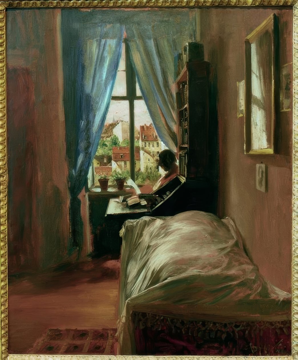 A művész hálószobája alkotó: Adolph Menzel
