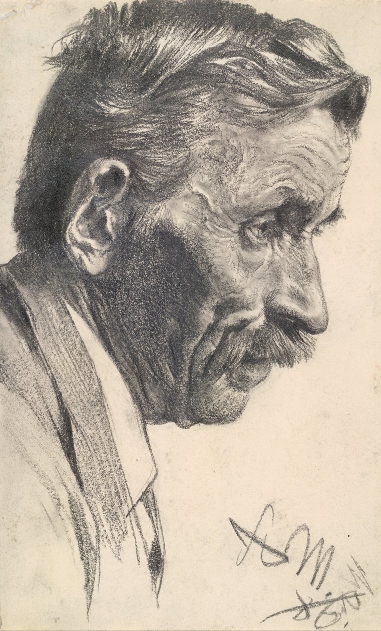 Férfi fej alkotó: Adolph Menzel