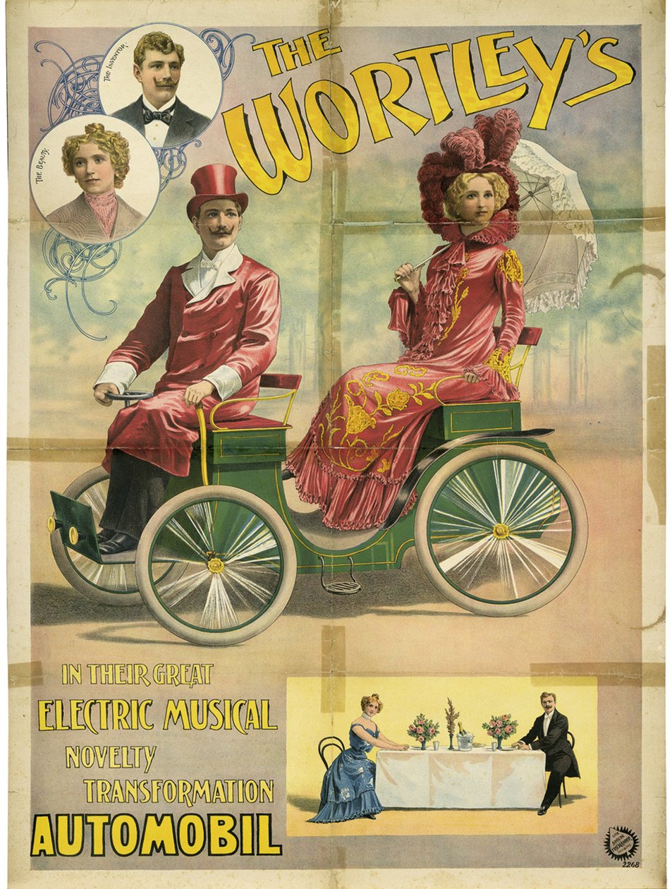 A Wortley-k nagy elektromos zenei újdonságukban, az Automobil, 1896-ban alkotó: Adolph Friedländer