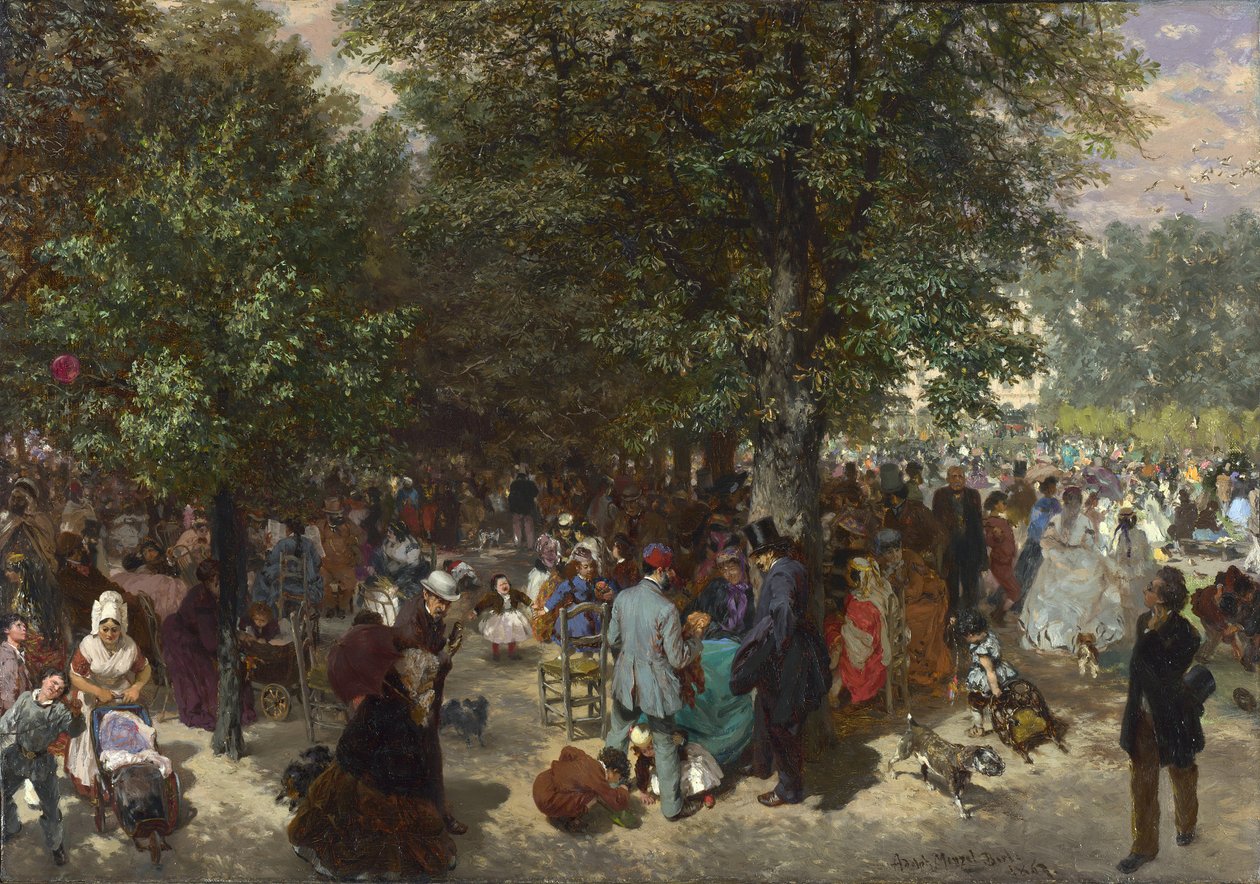 Délután a Tuileriák kertjében alkotó: Adolph Menzel