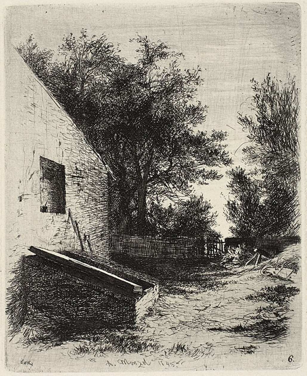 Hatos tábla, Rézkarc-kísérletekből alkotó: Adolph Menzel