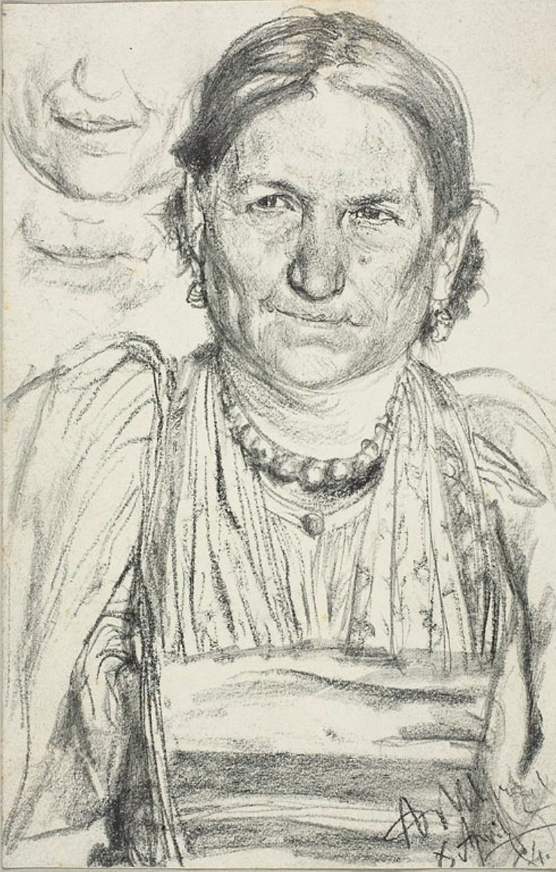 Parasztasszony portréja alkotó: Adolph Menzel