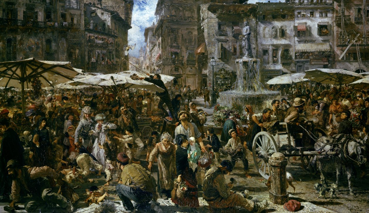 A veronai piac alkotó: Adolph Menzel