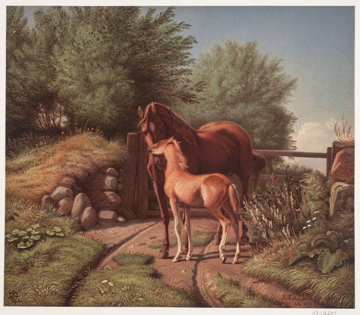 Kanca a csikójával alkotó: Johan Adolph Kittendorff