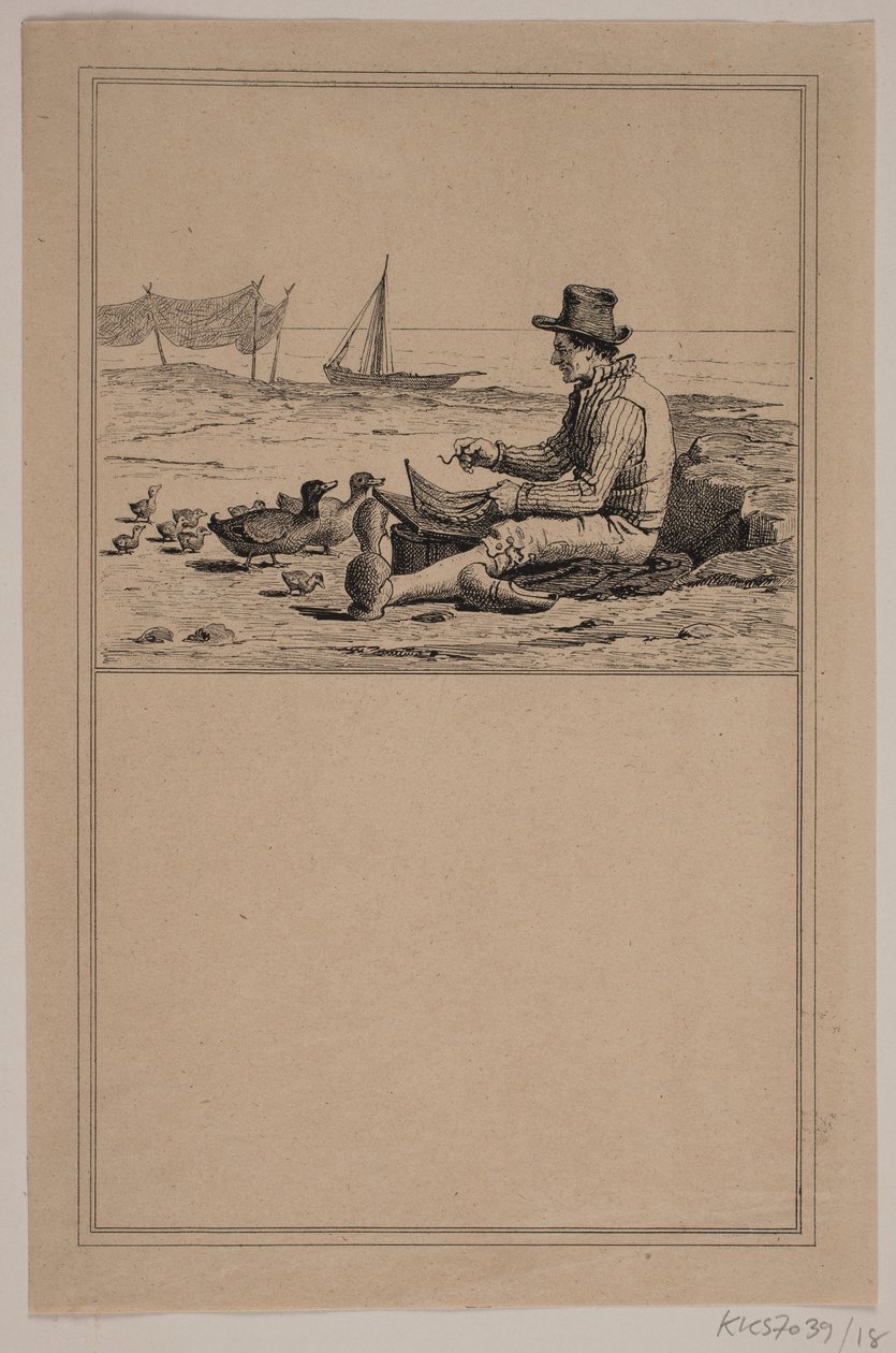 A halász és a kacsa. Nem. 17-én Chr. Winther és M. Rørbye, "25 kép kisgyermekeknek" alkotó: Johan Adolph Kittendorff