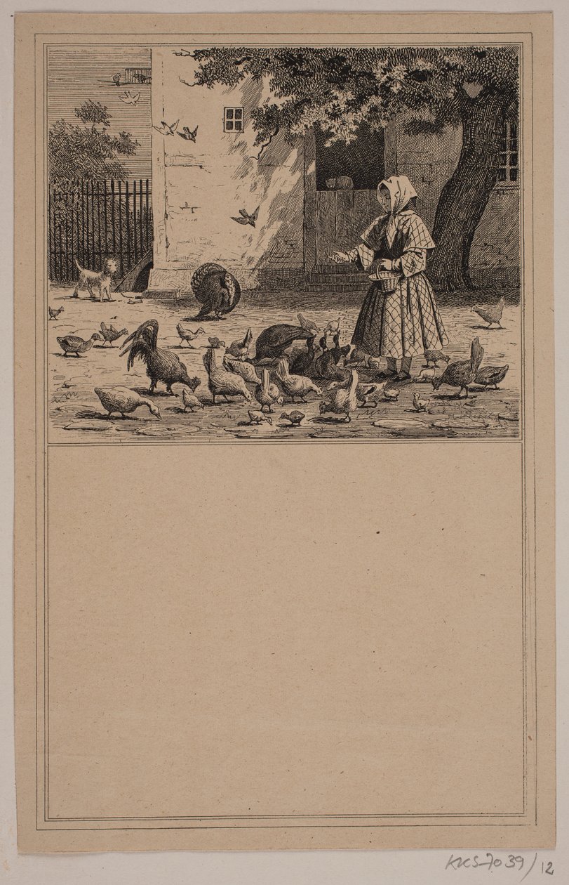 A csirkeólban. Nem. 11-én Chr. Winther és M. Rørbye, "25 kép kisgyermekeknek" alkotó: Johan Adolph Kittendorff
