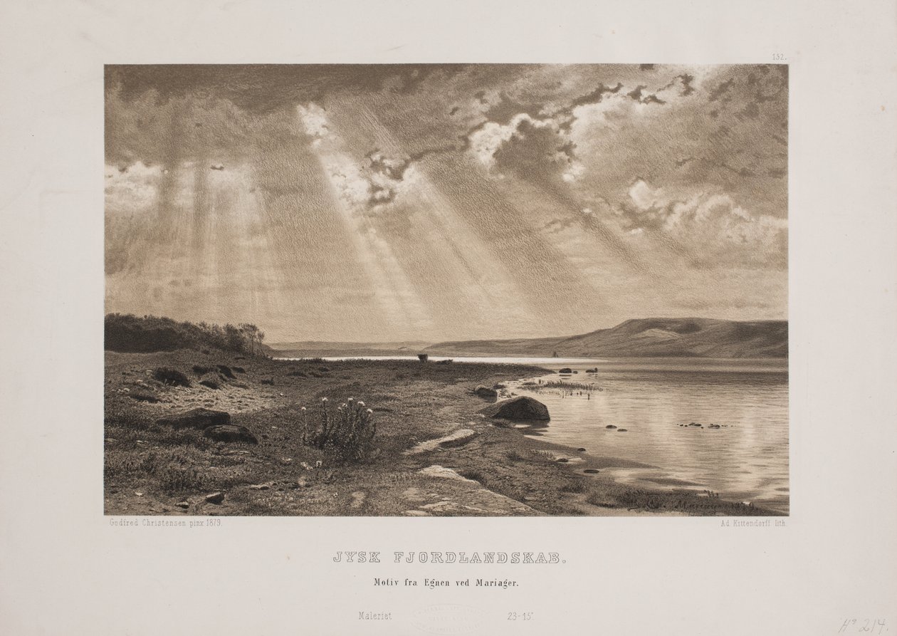 Jütland fjord táj alkotó: Johan Adolph Kittendorff