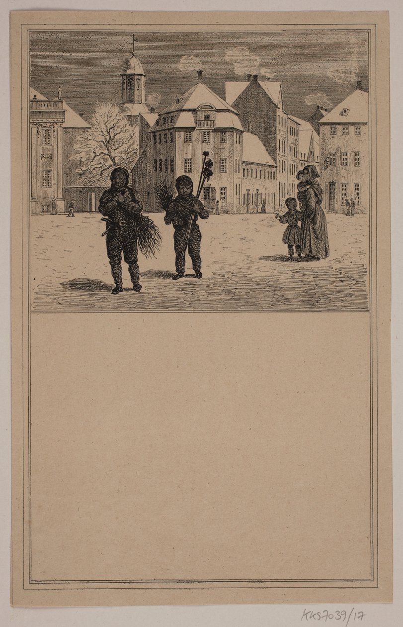 A kéményseprők. Nem. 16-án Chr. Winther és M. Rørbye, "25 kép kisgyermekeknek" alkotó: Johan Adolph Kittendorff