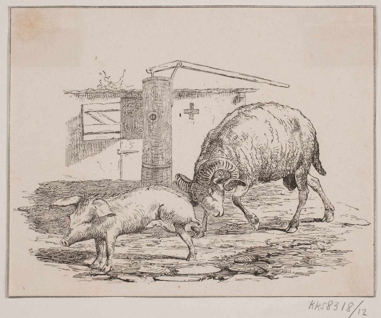 A kos és a disznó alkotó: Johan Adolph Kittendorff