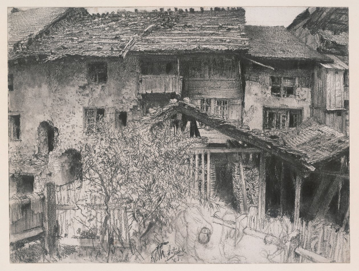 Régi házak Interlakenben alkotó: Adolph Menzel