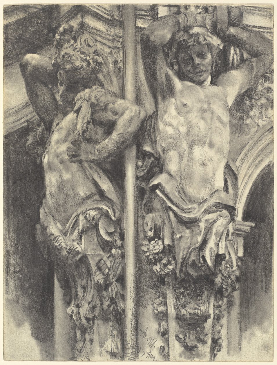 Atlaszok a drezdai Zwinger Wallpavillonján alkotó: Adolph Menzel