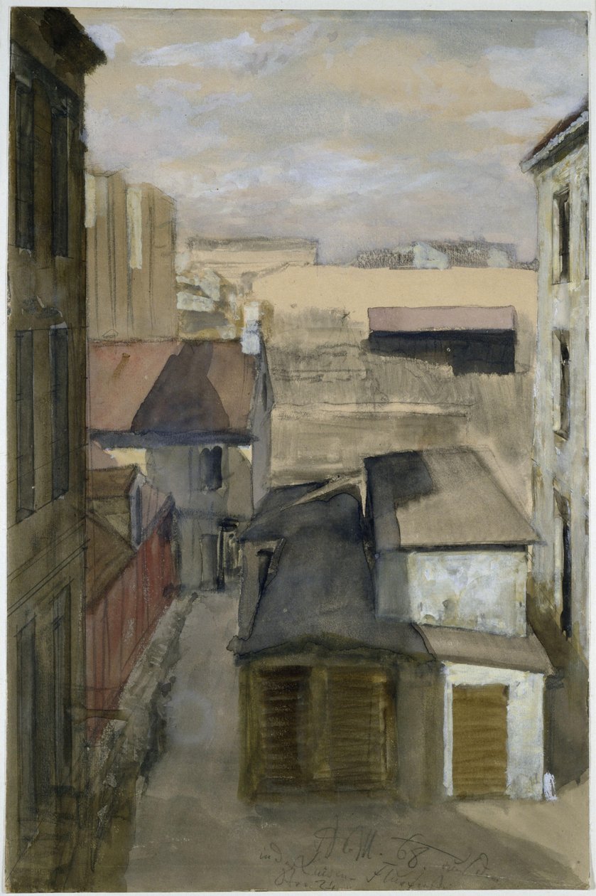 Kilátás az ablakból a Luisenstraße 24-ben alkotó: Adolph Menzel