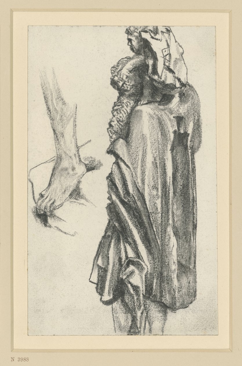 A freibergi apostolmester Szent Kristóf-szobra Drezdában alkotó: Adolph Menzel