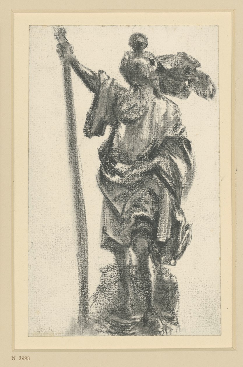A freibergi apostolmester Szent Kristóf-szobra Drezdában alkotó: Adolph Menzel