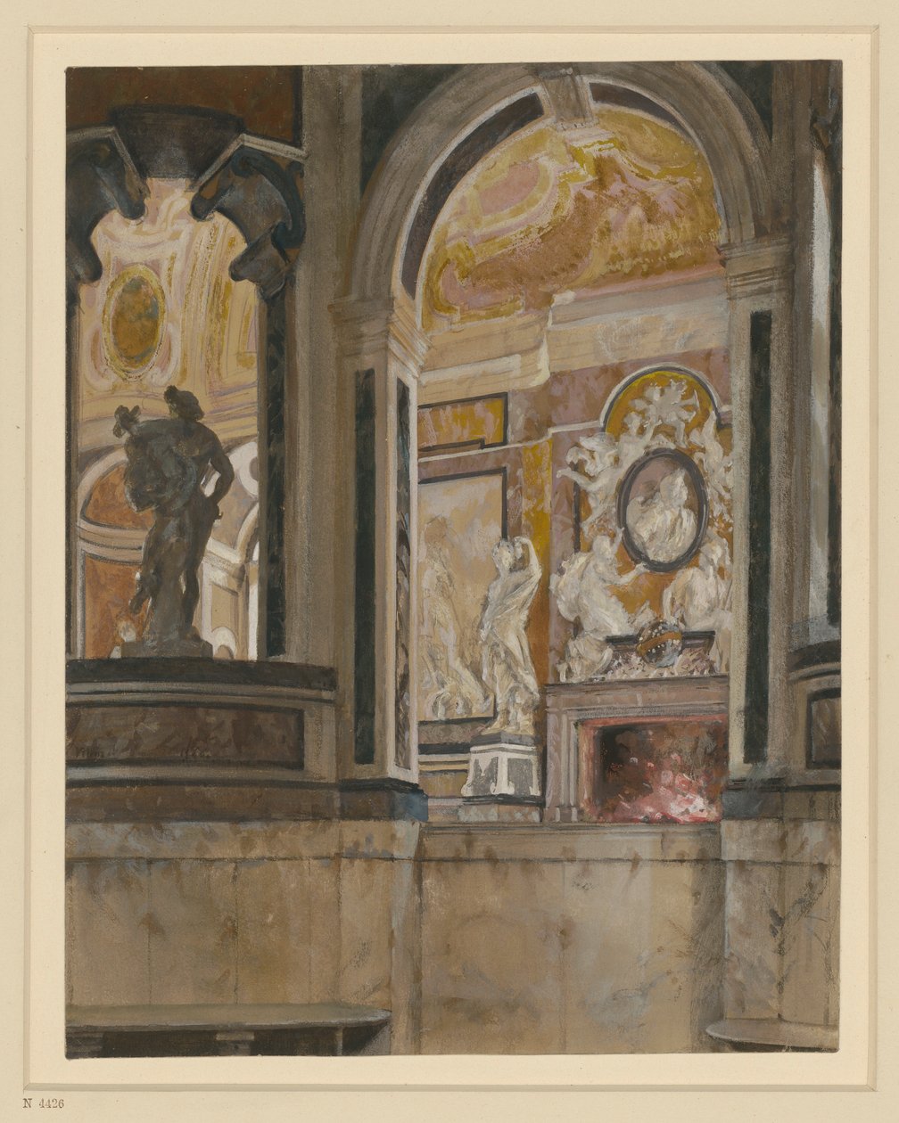 A márványfürdő Kasselben alkotó: Adolph Menzel