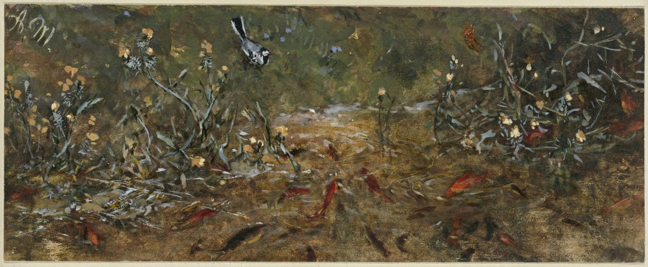 Az aranyhalastó. A „Gyermekalbumból” alkotó: Adolph Menzel